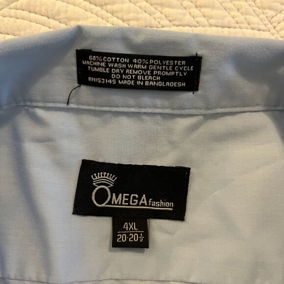 OMEGA FASHION SZ 4XL SHORT SLEEVE GUAYABERA SHIRT - Picture 2 of 8